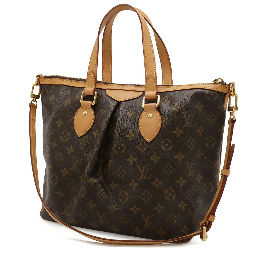 Louis Vuitton Tote Handbag Monogram Palermo Bag Shoulder Brown